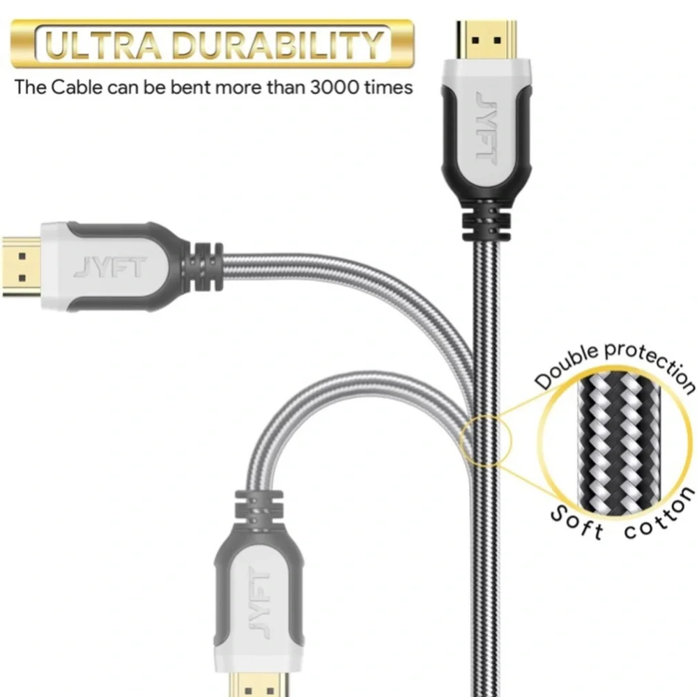 HDMI Cable 6ft - HDMI 2.0 (4K @ 60fps), High Speed with Ethernet 18Gbps